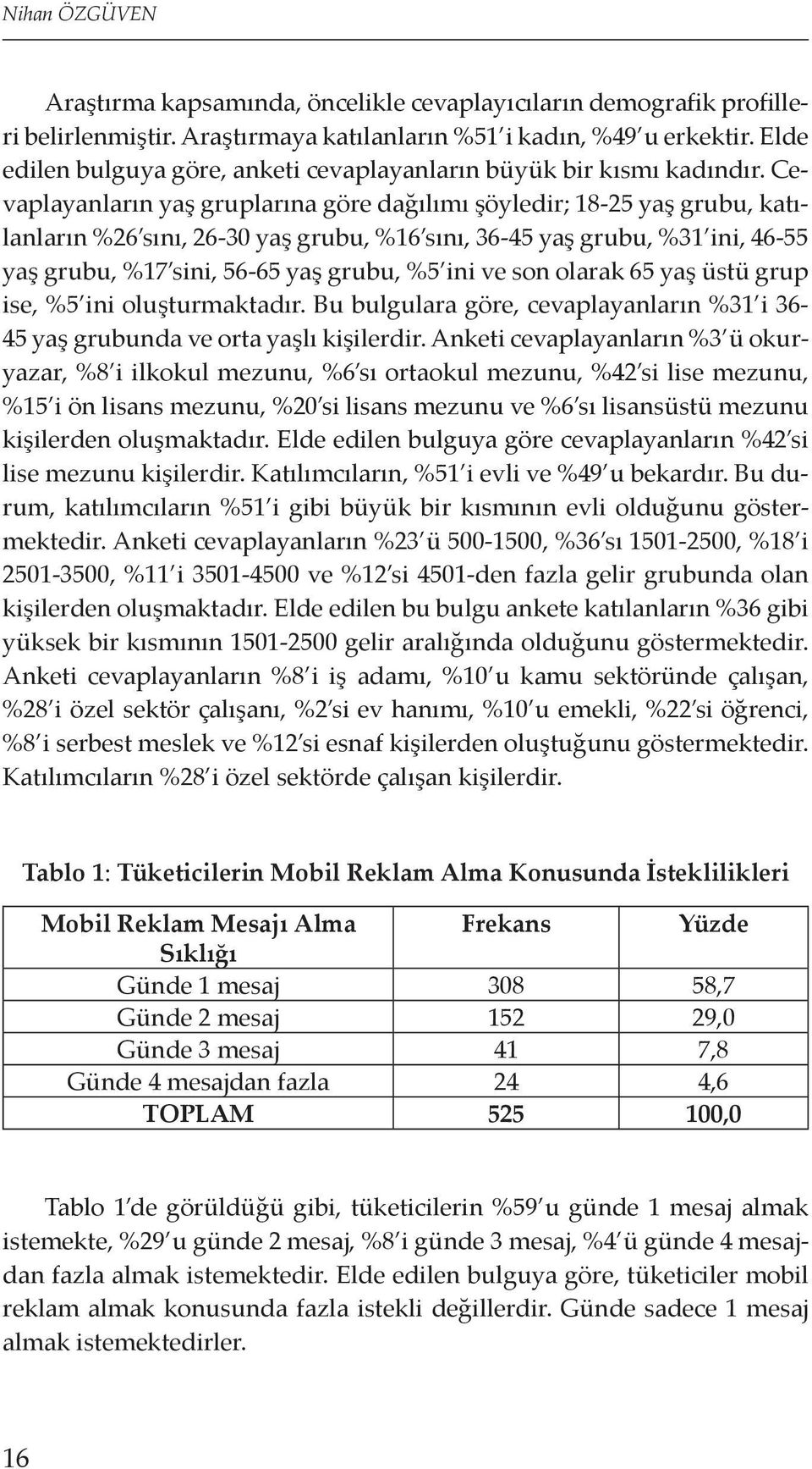 Cevaplayanların yaş gruplarına göre dağılımı şöyledir; 18-25 yaş grubu, katılanların %26 sını, 26-30 yaş grubu, %16 sını, 36-45 yaş grubu, %31 ini, 46-55 yaş grubu, %17 sini, 56-65 yaş grubu, %5 ini