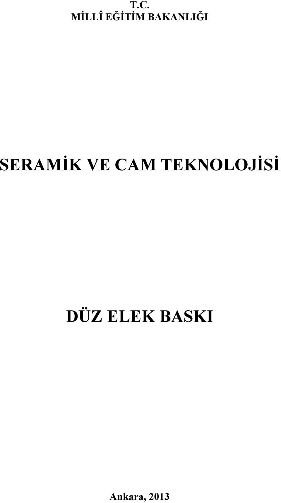 CAM TEKNOLOJİSİ DÜZ