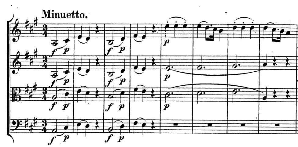 14 parçalanma ya da ayıklanma (Seri etki) iv V bas. V i Cümlesi Örnek 10:Mozart; Yaylı Dörtlü, K.