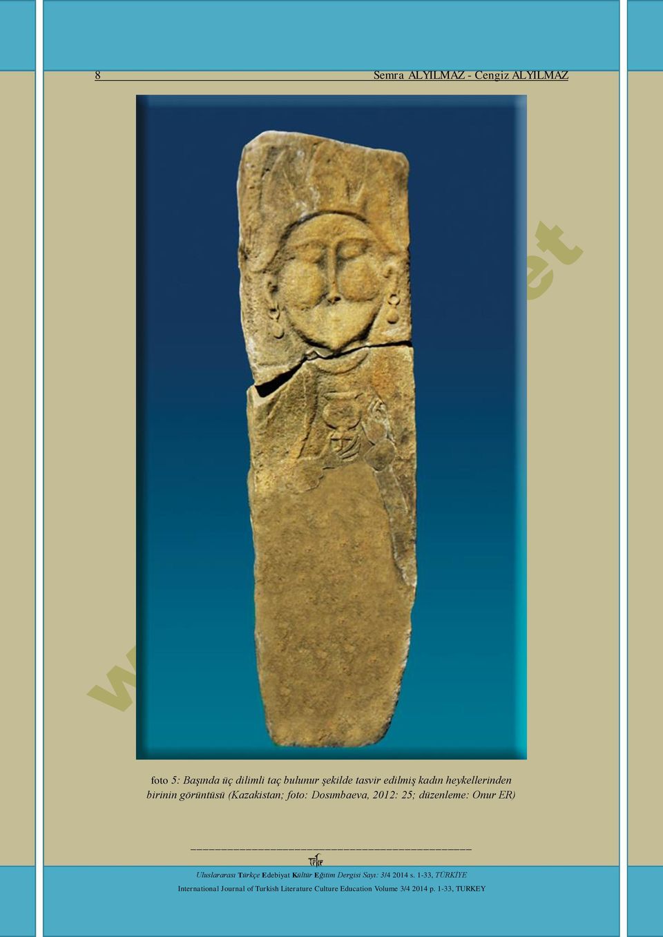 edilmiş kadın heykellerinden birinin görüntüsü