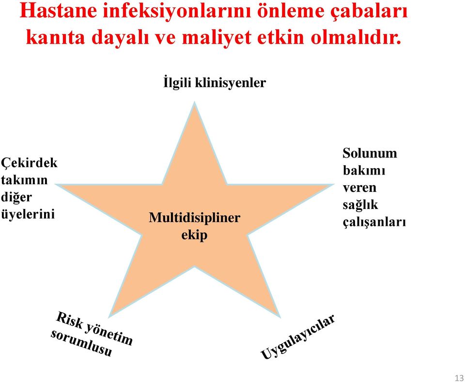 Ġlgili klinisyenler Çekirdek takımın diğer