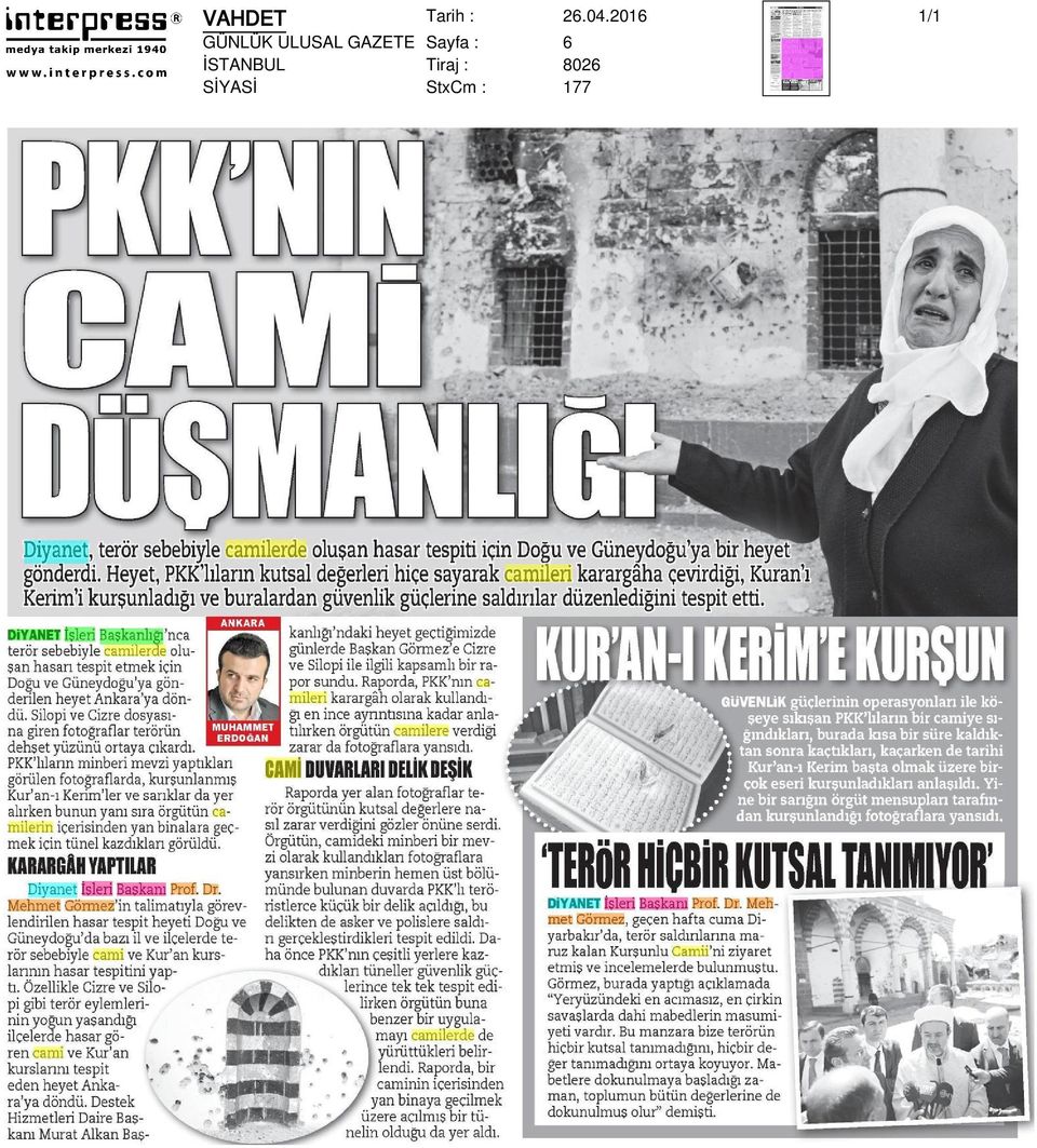 Sayfa : 6 İSTANBUL Tiraj