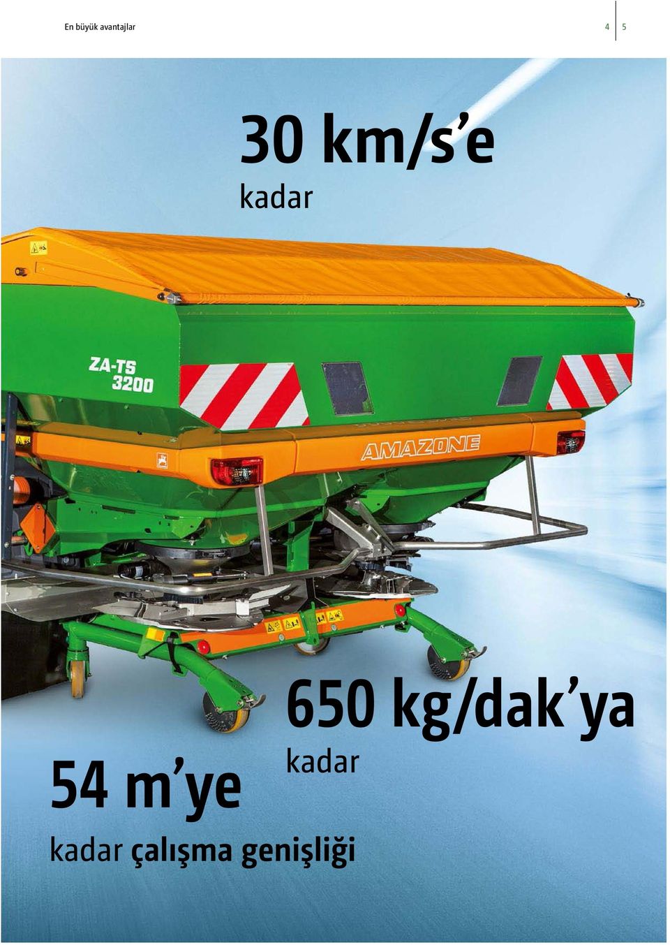 ye 650 kg/dak ya kadar