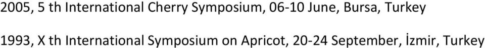 1993, X th International Symposium