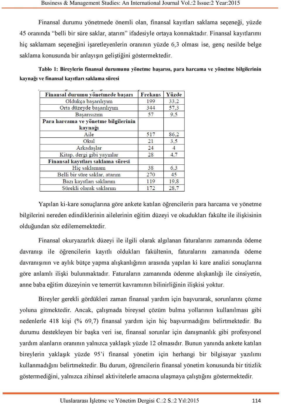 Finansal kayıtlarımı hiç saklamam seçeneğini işaretleyenlerin oranının yüzde 6,3 olması ise, genç nesilde belge saklama konusunda bir anlayışın geliştiğini göstermektedir.