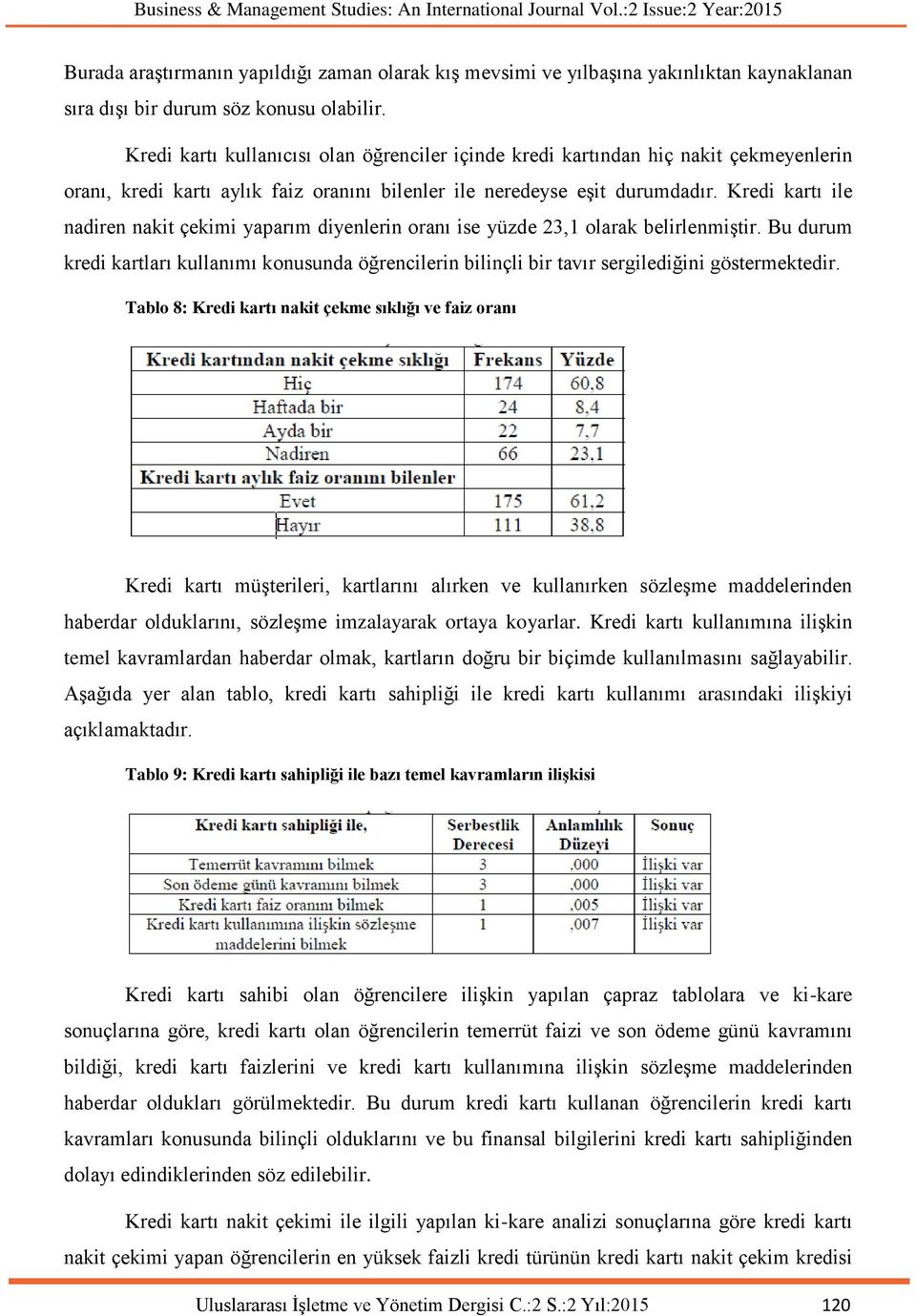 Kredi kartı kullanıcısı olan öğrenciler içinde kredi kartından hiç nakit çekmeyenlerin oranı, kredi kartı aylık faiz oranını bilenler ile neredeyse eşit durumdadır.