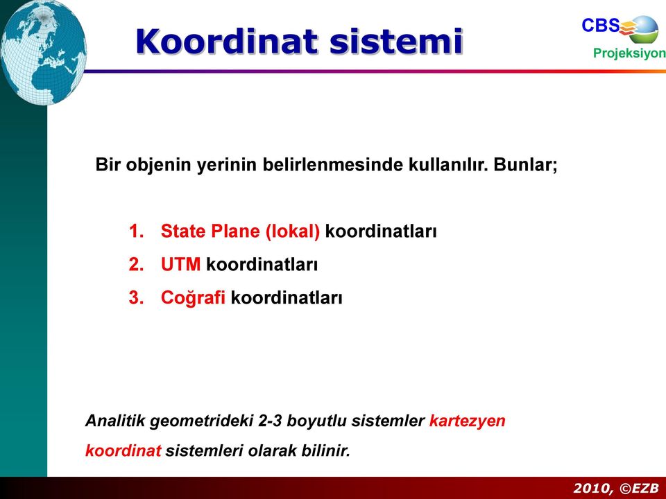 UTM koordinatları 3.