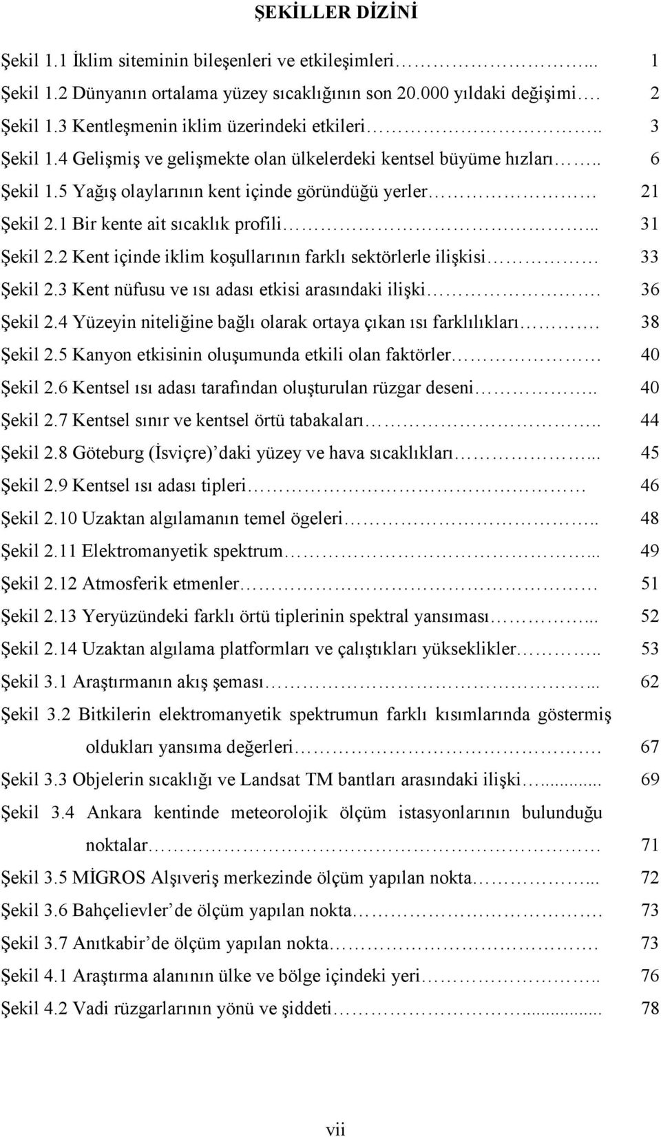 1 Bir kente ait sıcaklık profili... 31 Şekil 2.2 Kent içinde iklim koşullarının farklı sektörlerle ilişkisi 33 Şekil 2.3 Kent nüfusu ve ısı adası etkisi arasındaki ilişki. 36 Şekil 2.