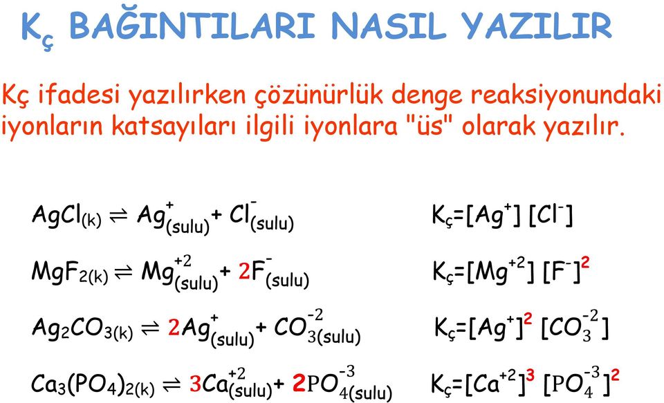 yazılır.