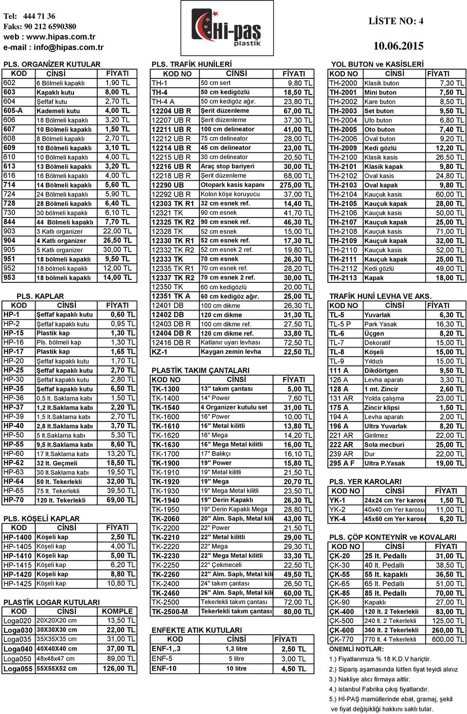 8,00 TL TH-4 50 cm kedigözlü 18,50 TL TH-2001 Mini buton 7,50 TL 604 Şeffaf kutu 2,70 TL TH-4 A 50 cm kedigöz ağır.