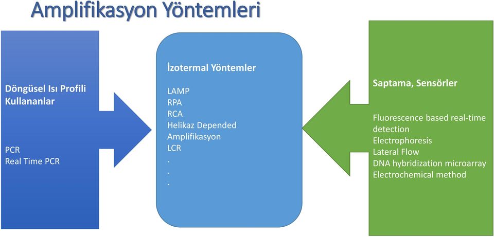 .. Saptama, Sensörler Fluorescence based real-time detection