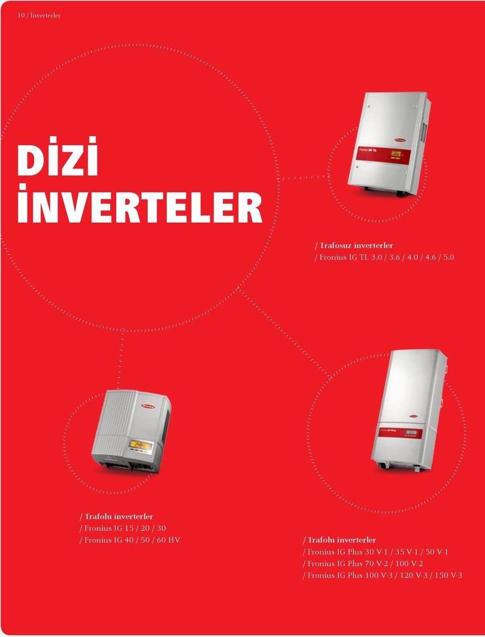 / / / / / / / / Trafosuz inverterler / Fronius IG TL 3.0 / 3.6 / 4.0 / 4.6 / 5.