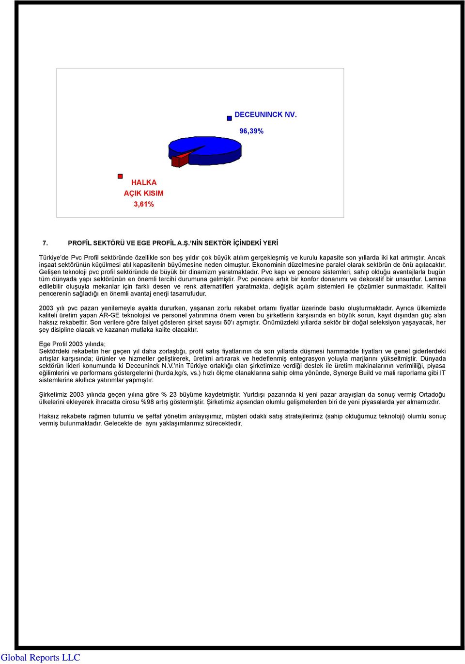 Ancak inşaat sektörünün küçülmesi atıl kapasitenin büyümesine neden olmuştur. Ekonominin düzelmesine paralel olarak sektörün de önü açılacaktır.