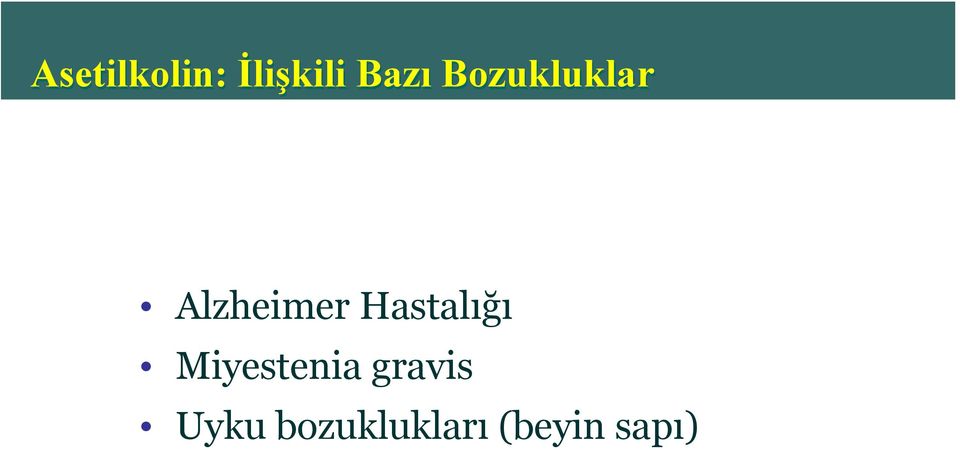 Hastalığı Miyestenia