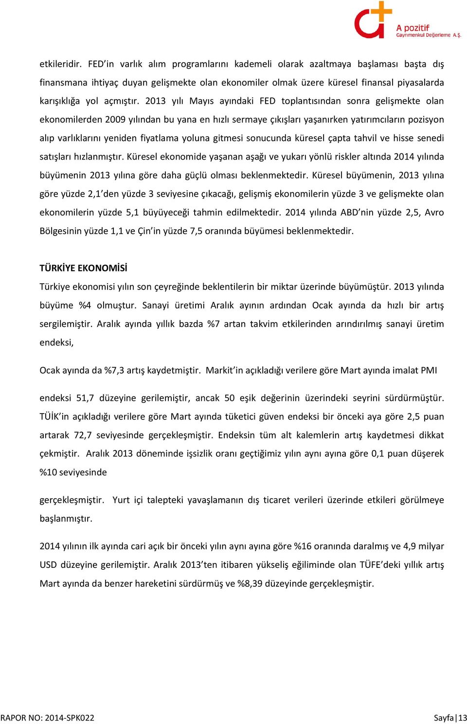 2013 yılı Mayıs ayındaki FED toplantısından sonra gelişmekte olan ekonomilerden 2009 yılından bu yana en hızlı sermaye çıkışları yaşanırken yatırımcıların pozisyon alıp varlıklarını yeniden fiyatlama