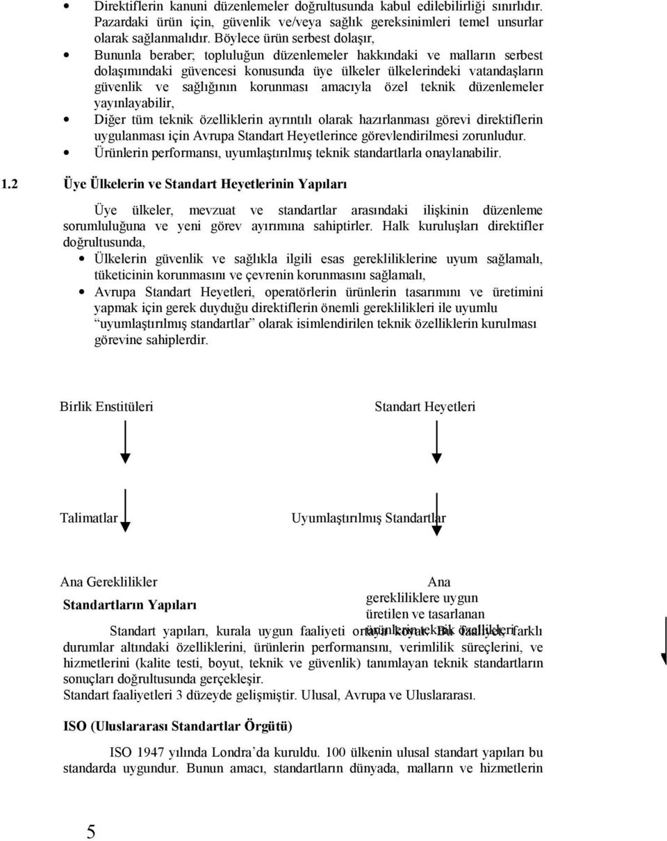 korunması amacıyla özel teknik düzenlemeler yayınlayabilir, Diğer tüm teknik özelliklerin ayrıntılı olarak hazırlanması görevi direktiflerin uygulanması için Avrupa Standart Heyetlerince