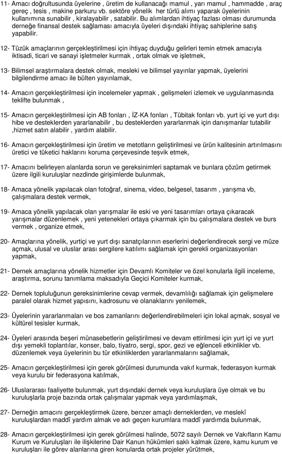 Bu alımlardan ihtiyaç fazlası olması durumunda derneğe finansal destek sağlaması amacıyla üyeleri dışındaki ihtiyaç sahiplerine satış yapabilir.