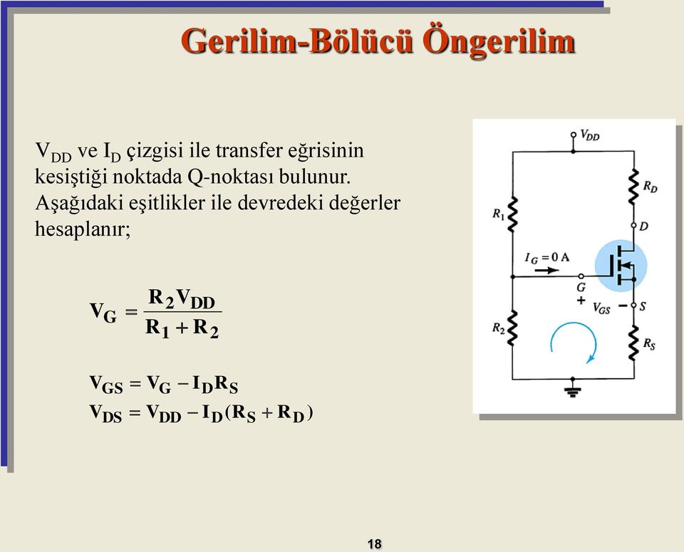 Q-noktası bulunur.