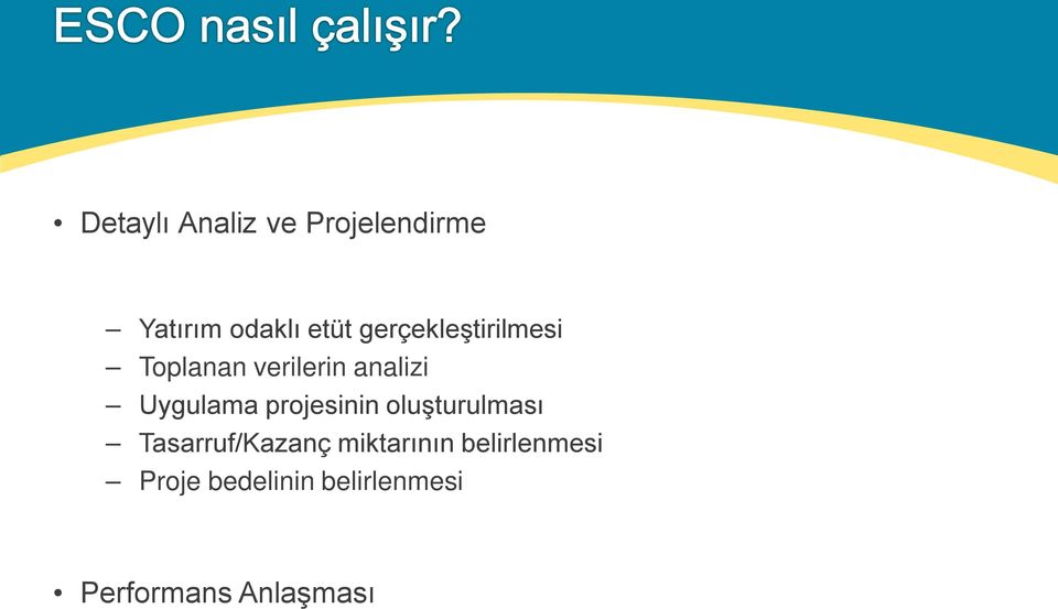 projesinin oluşturulması Tasarruf/Kazanç miktarının