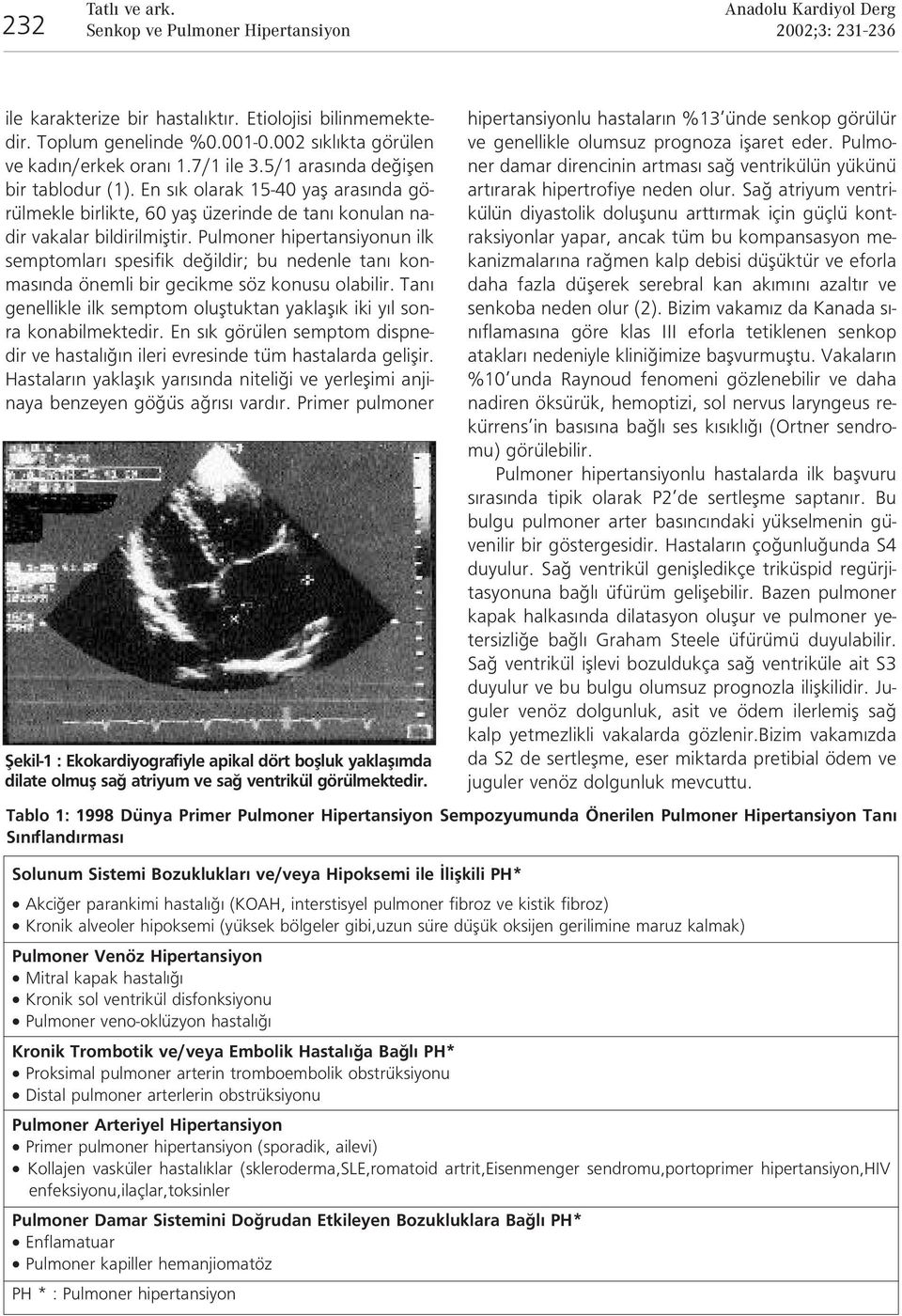 Pulmoner hipertansiyonun ilk semptomlar spesifik de ildir; bu nedenle tan konmas nda önemli bir gecikme söz konusu olabilir.