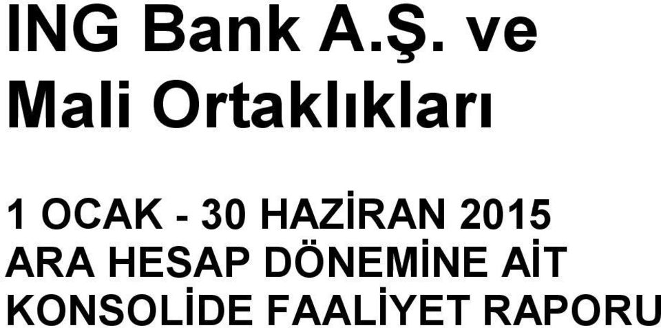 OCAK - 30 HAZİRAN 2015 ARA