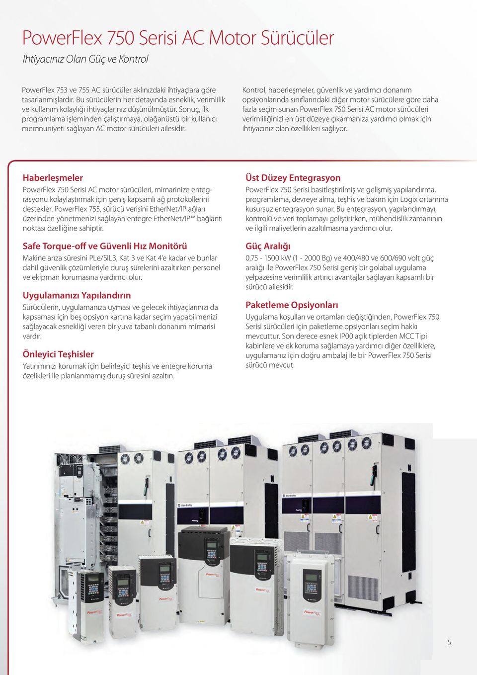 Sonuç, ilk programlama işleminden çalıştırmaya, olağanüstü bir kullanıcı memnuniyeti sağlayan AC motor sürücüleri ailesidir.