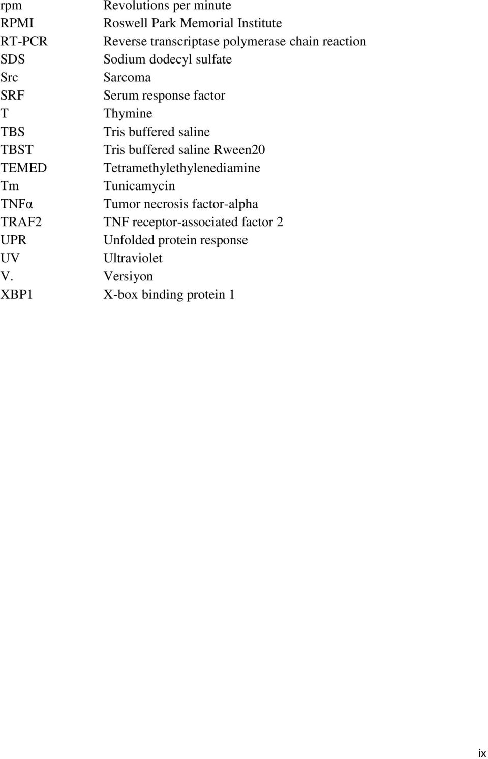 dodecyl sulfate Sarcoma Serum response factor Thymine Tris buffered saline Tris buffered saline Rween20