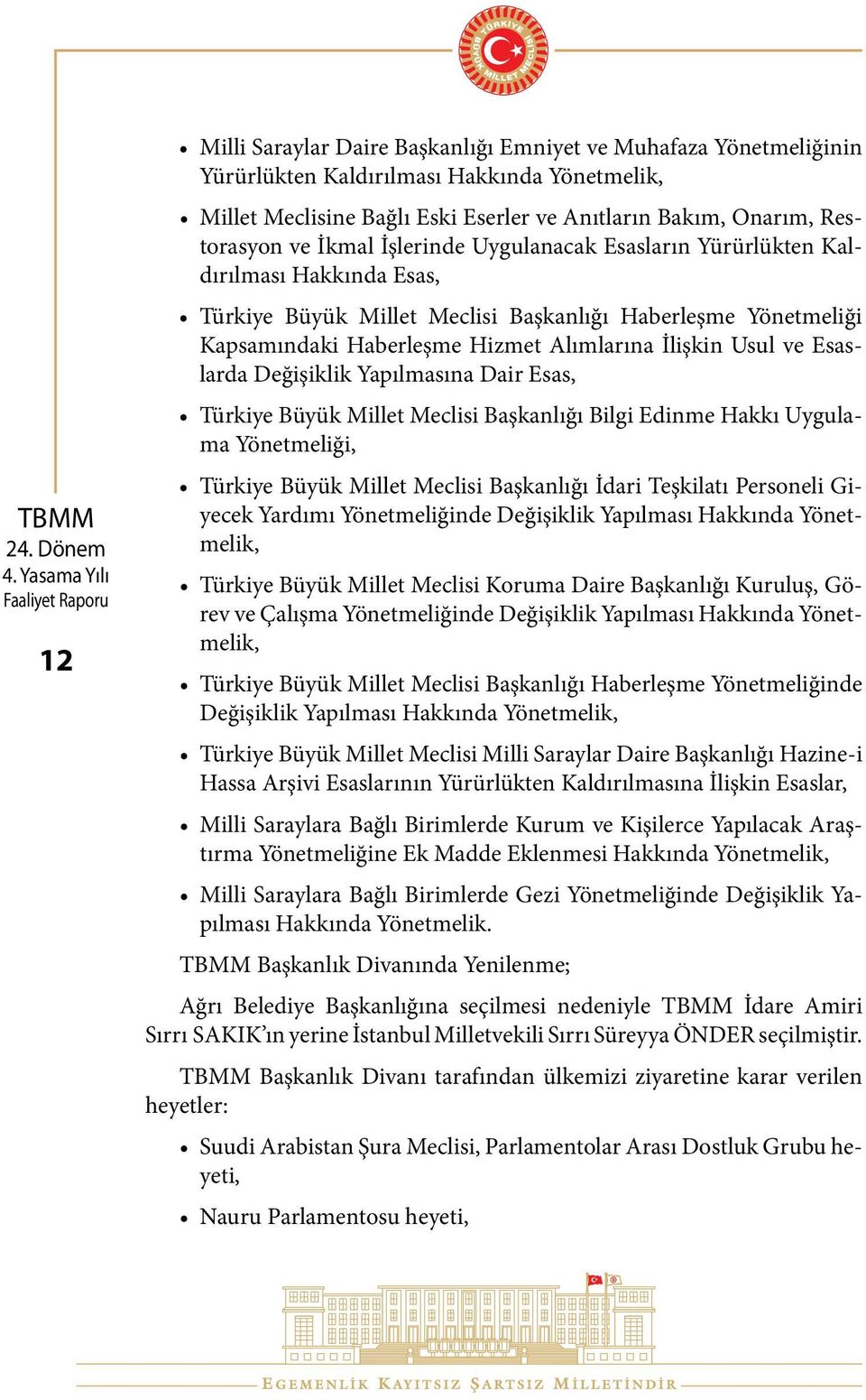 Yönetmelik, Değişiklik Yapılması Hakkında Yönetmelik, Hassa Arşivi Esaslarının Yürürlükten Kaldırılmasına İlişkin Esaslar, tırma Yönetmeliğine Ek Madde Eklenmesi Hakkında Yönetmelik, pılması Hakkında