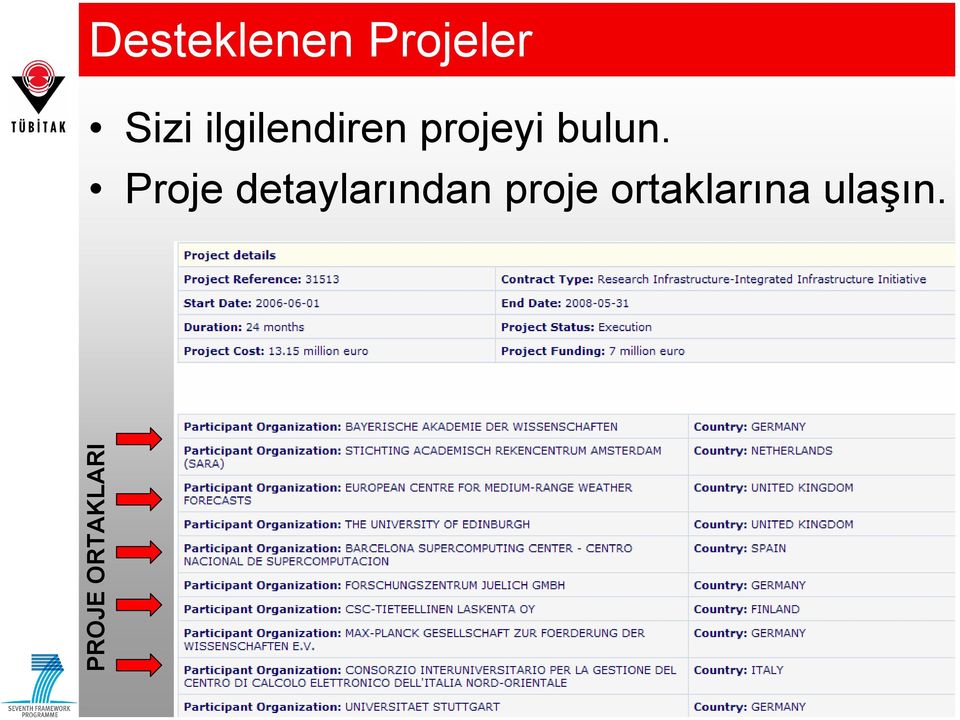 Proje detaylarından proje