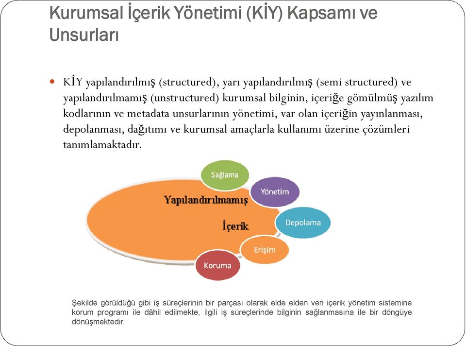 depolanması, dağıtımı ve kurumsal amaçlarla kullanımı üzerine çözümleri tanımlamaktadır.