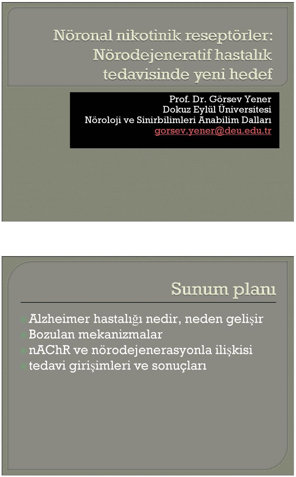 Sinirbilimleri Anabilim Dalları gorsev.yener@deu.edu.