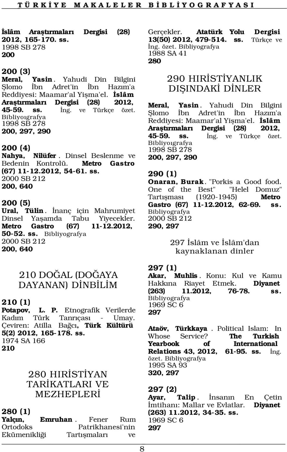 ng. ve Türkçe özet. filomo bn Adret'in bn Haz m'a Bibliyo grafya 1998 SB 278 Reddiyesi: Maamar'al Yiflma'el. slâm 200, 297, 290 Araflt rmalar Dergisi (28) 2012, 45-59. ss. ng. ve Türkçe özet. Bibliyo grafya 200 (4) 1998 SB 278 Nahya, Nilüfer.