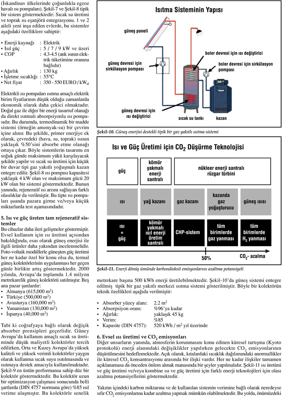 5 (at k s n n elektrik tüketimine oran na ba l d r) A rl k : 130 kg flletme s cakl : 55 C Net fiyat : 350-550 EURO / kw el Elektrikli s pompalar s tma amaçl elektrik birim fiyatlar n n düflük oldu u