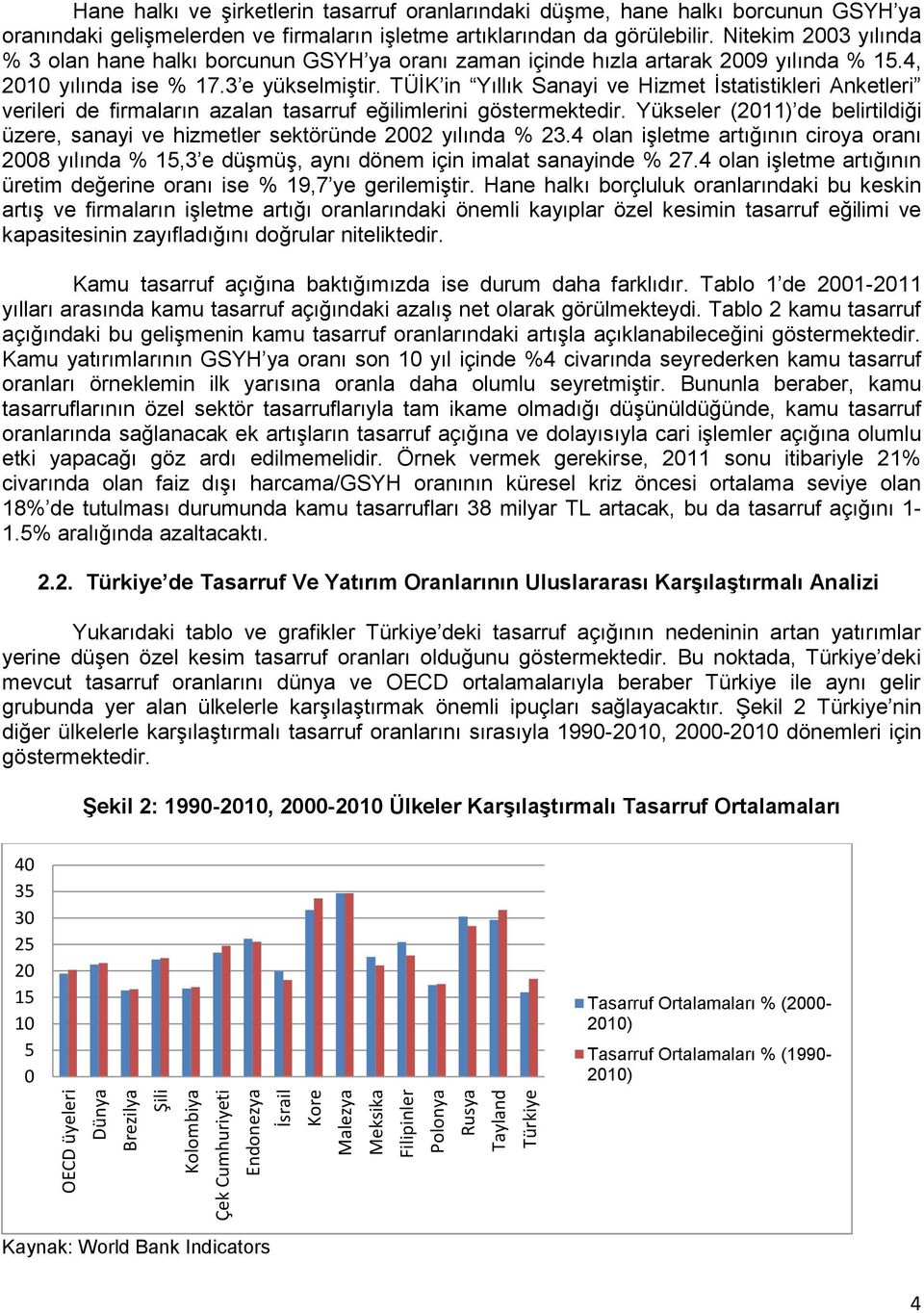 Nitekim 2003 yılında % 3 olan hane halkı borcunun GSYH ya oranı zaman içinde hızla artarak 2009 yılında % 15.4, 2010 yılında ise % 17.3 e yükselmiştir.