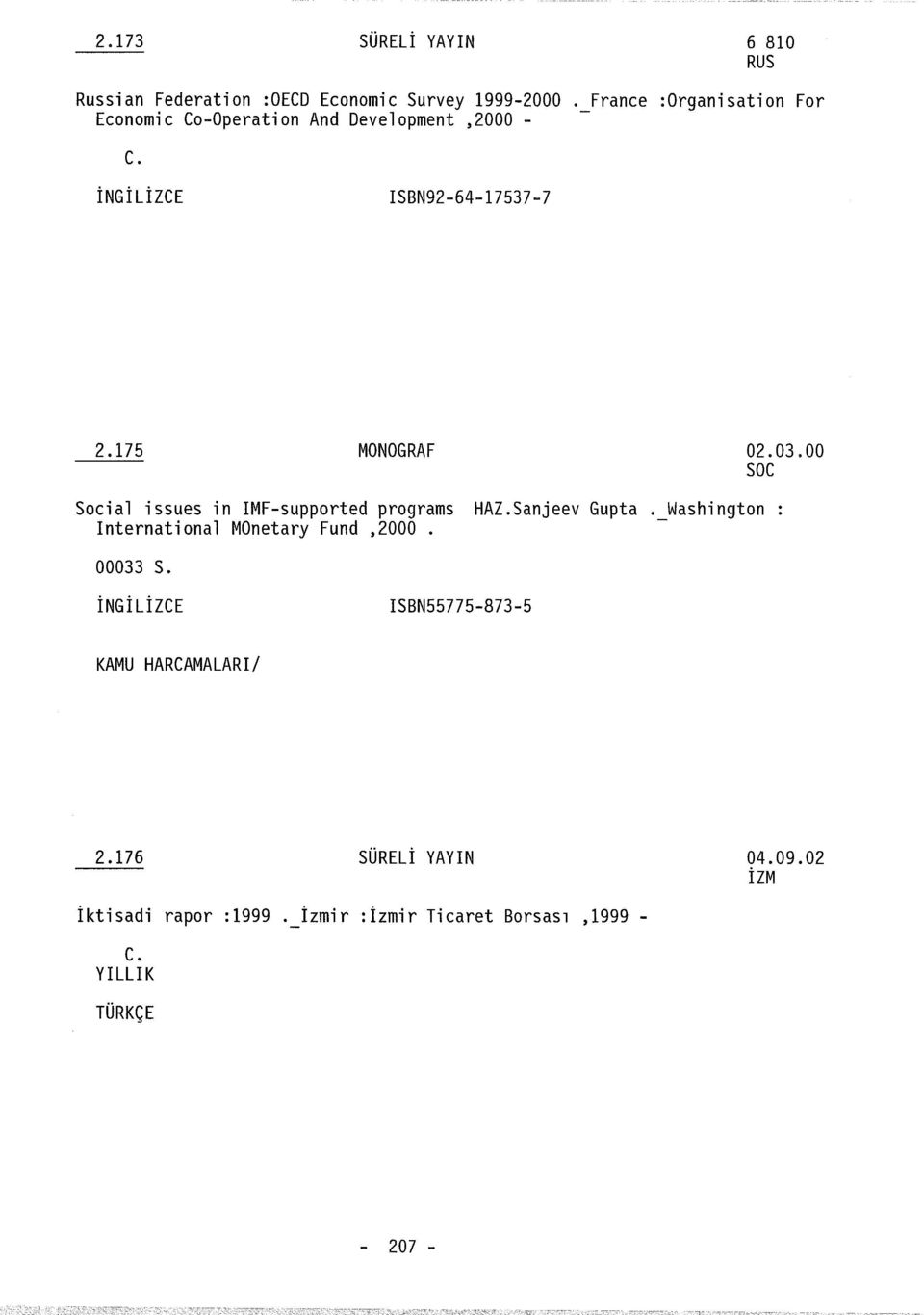 175 MONOGRAF 02.03.00 s oc Social issues in IMF-supported programs HAZ.