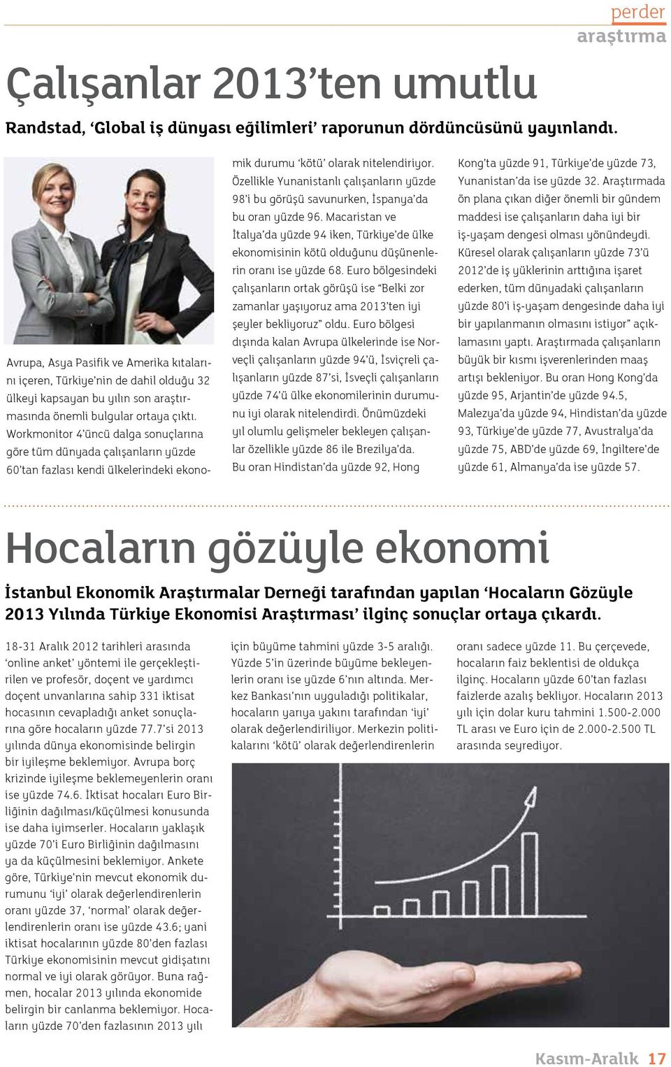 Workmonitor 4 üncü dalga sonuçlarına göre tüm dünyada çalışanların yüzde 60 tan fazlası kendi ülkelerindeki ekonomik durumu kötü olarak nitelendiriyor.