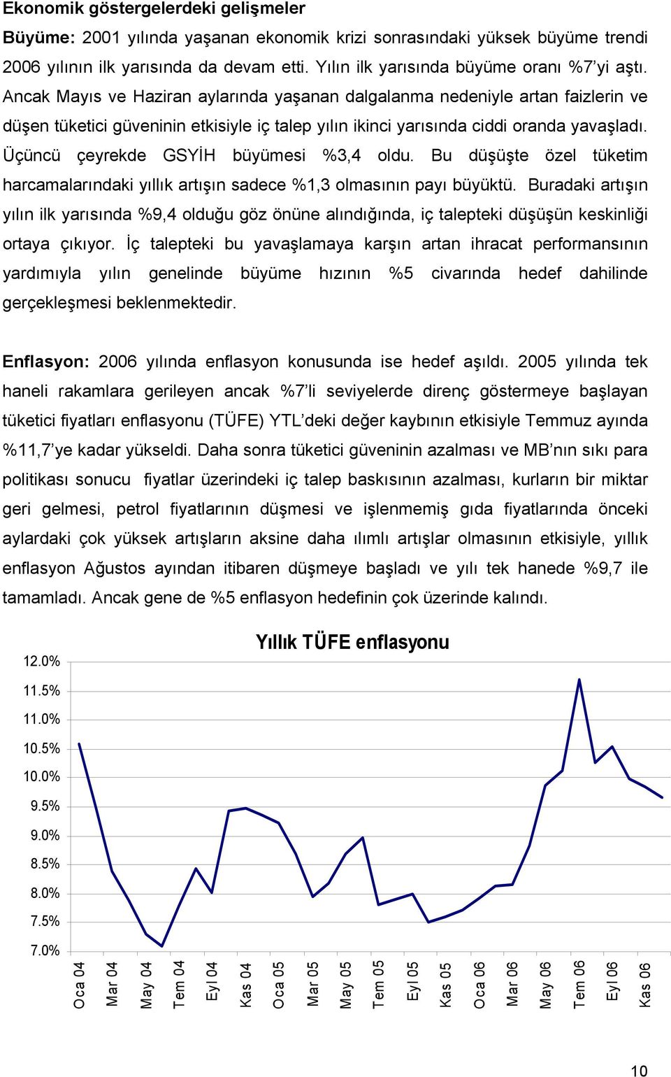 Üçüncü çeyrekde GSYİH büyümesi %3,4 oldu. Bu düşüşte özel tüketim harcamalarındaki yıllık artışın sadece %1,3 olmasının payı büyüktü.