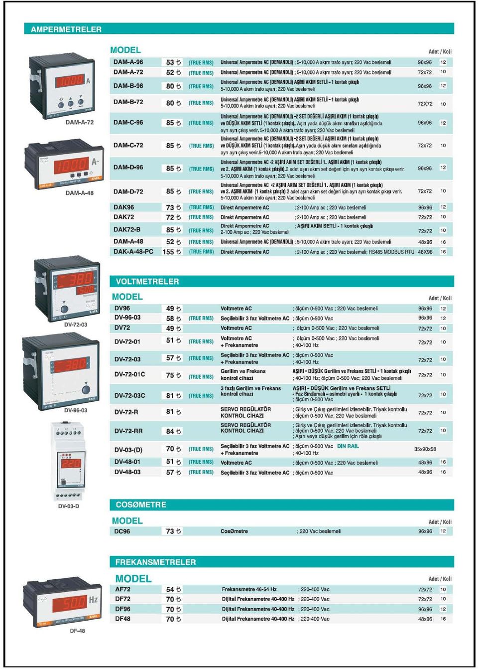 llklfh 5,000 A aklm trafo ayan: 220 Vac beslemeli 72X72 DAA-72 DAC-9 DAC-72 SSt sst Universal Ampermetre AC (DMANDU) 2 ST DGRLi AR AKM ( kontak!lkijil) ve DU$UK AKM STLi ( konak llkr!