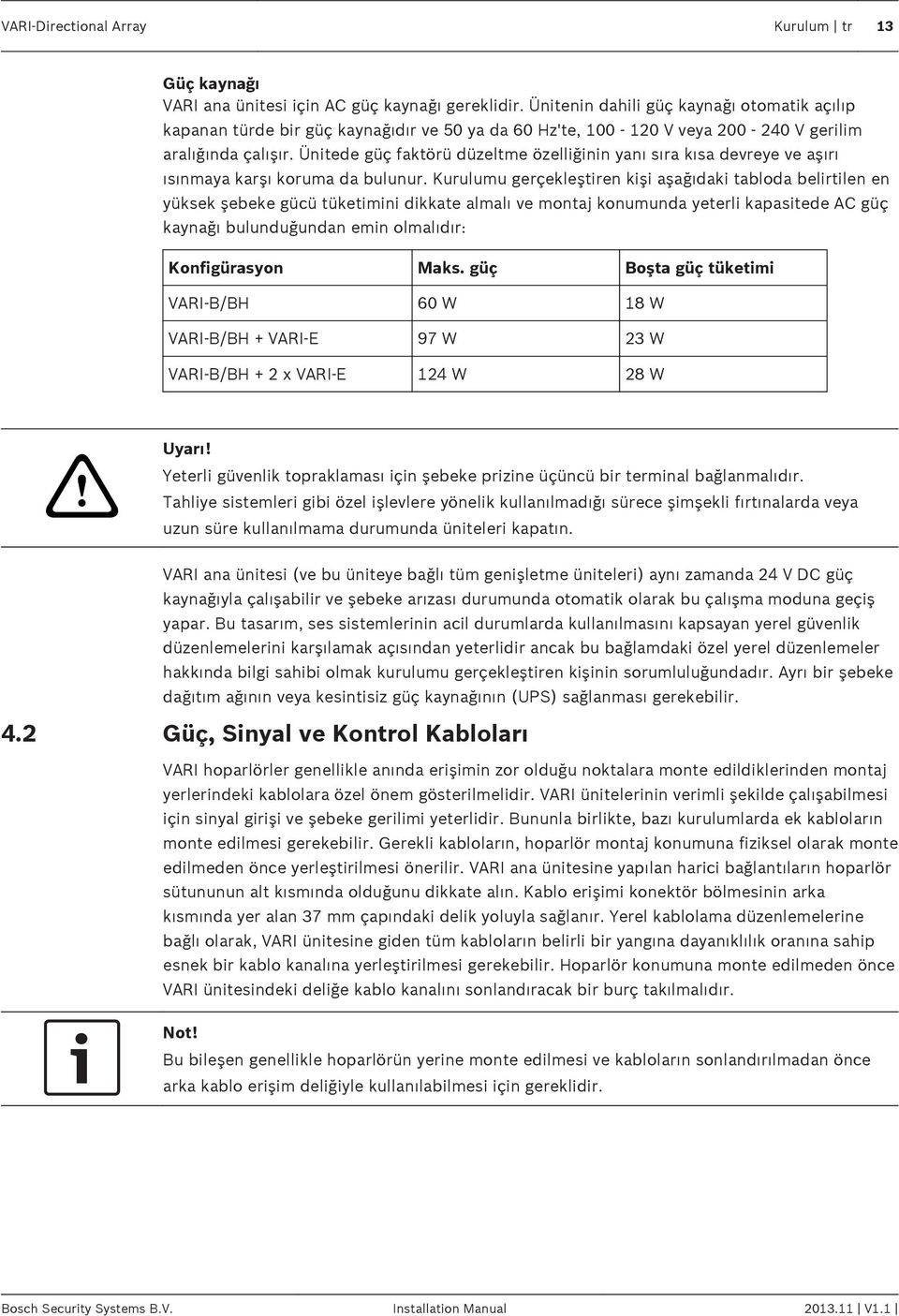 Ünitede güç faktörü düzeltme özelliğinin yanı sıra kısa devreye ve aşırı ısınmaya karşı koruma da bulunur.