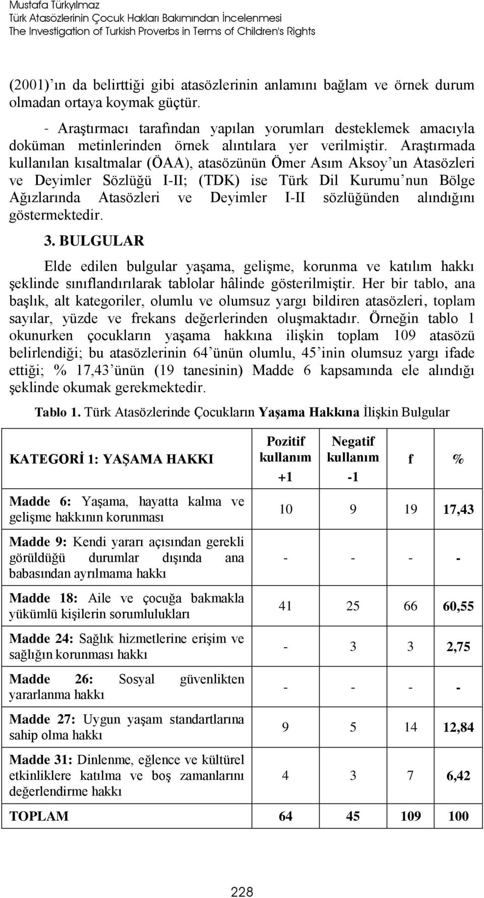 Araştırmada kullanılan kısaltmalar (ÖAA), atasözünün Ömer Asım Aksoy un Atasözleri ve Deyimler Sözlüğü I-II; (TDK) ise Türk Dil Kurumu nun Bölge Ağızlarında Atasözleri ve Deyimler I-II sözlüğünden