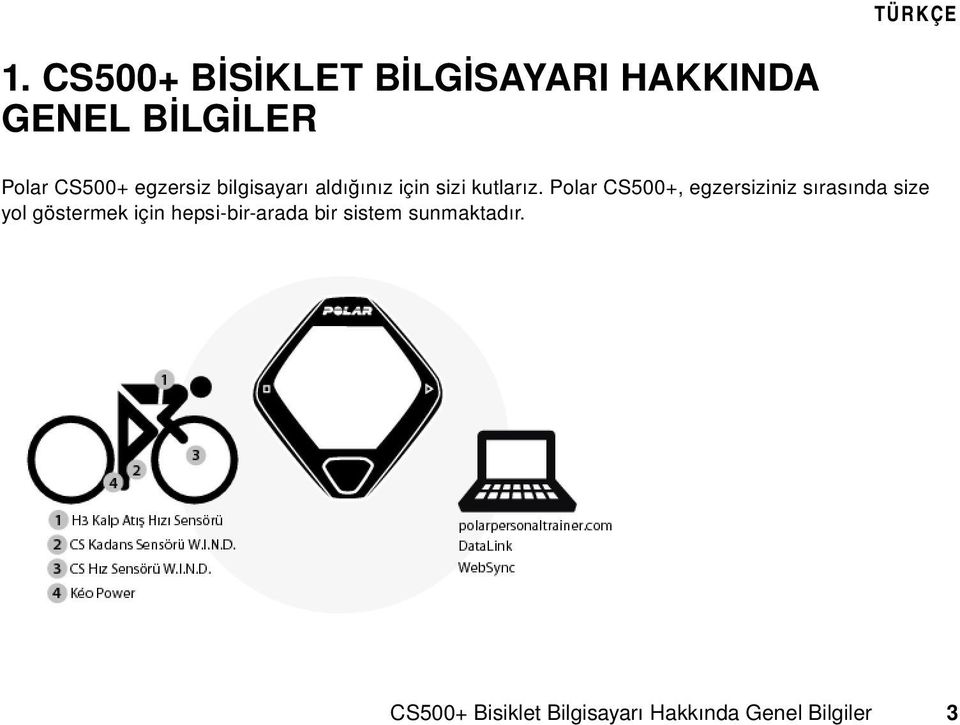 Polar CS500+, egzersiziniz sırasında size yol göstermek için