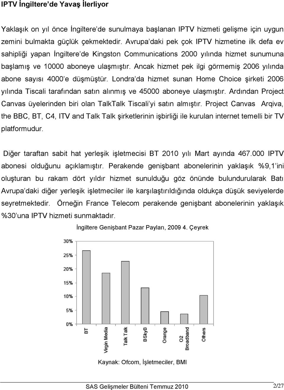 Ancak hizmet pek ilgi görmemiş 2006 yılında abone sayısı 4000 e düşmüştür. Londra da hizmet sunan Home Choice şirketi 2006 yılında Tiscali tarafından satın alınmış ve 45000 aboneye ulaşmıştır.