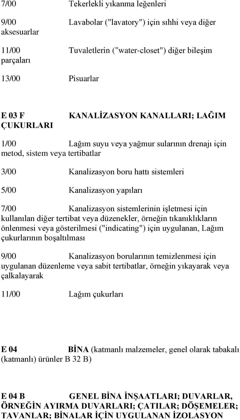 sistemlerinin işletmesi için kullanılan diğer tertibat veya düzenekler, örneğin tıkanıklıkların önlenmesi veya gösterilmesi ("indicating") için uygulanan, Lağım çukurlarının boşaltılması 9/00