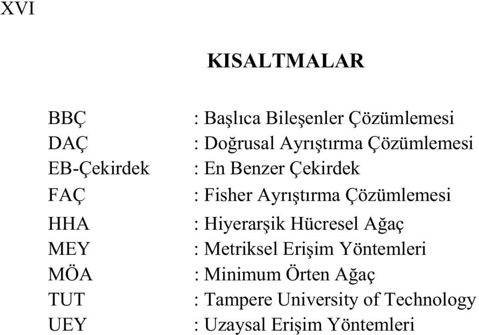 Fsher Ayrı tırma Çözümlemes : Hyerar k Hücresel A aç : Metrksel Er m