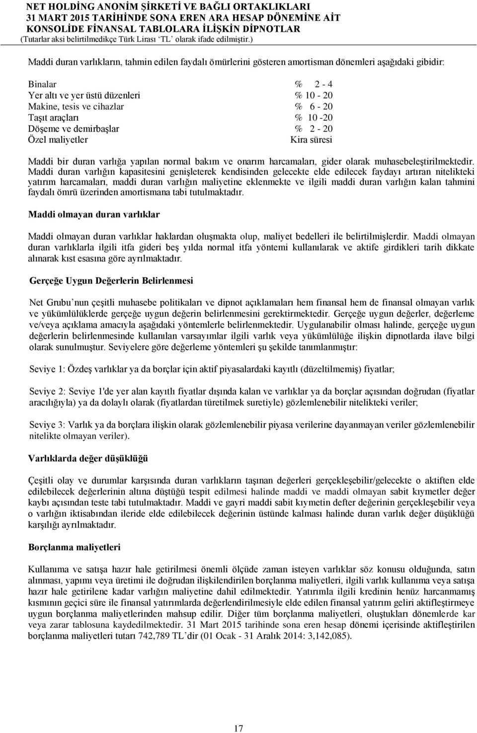 Maddi duran varlığın kapasitesini genişleterek kendisinden gelecekte elde edilecek faydayı artıran nitelikteki yatırım harcamaları, maddi duran varlığın maliyetine eklenmekte ve ilgili maddi duran