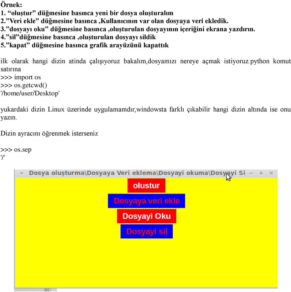 kapat düğmesine basınca grafik arayüzünü kapattık ilk olarak hangi dizin atinda çalışıyoruz bakalım,dosyamızı nereye açmak istiyoruz.