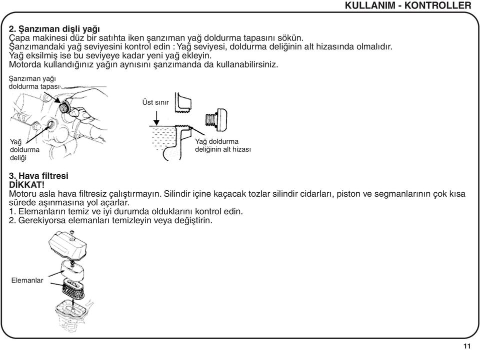 Motorda kullandýðýnýz yaðýn aynýsýný þanzýmanda da kullanabilirsiniz.