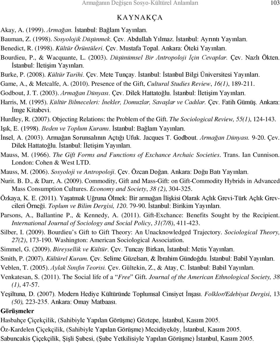 İstanbul: İletişim Yayınları. Burke, P. (2008). Kültür Tarihi. Çev. Mete Tunçay. İstanbul: İstanbul Bilgi Üniversitesi Yayınları. Game, A., & Metcalfe, A. (2010).