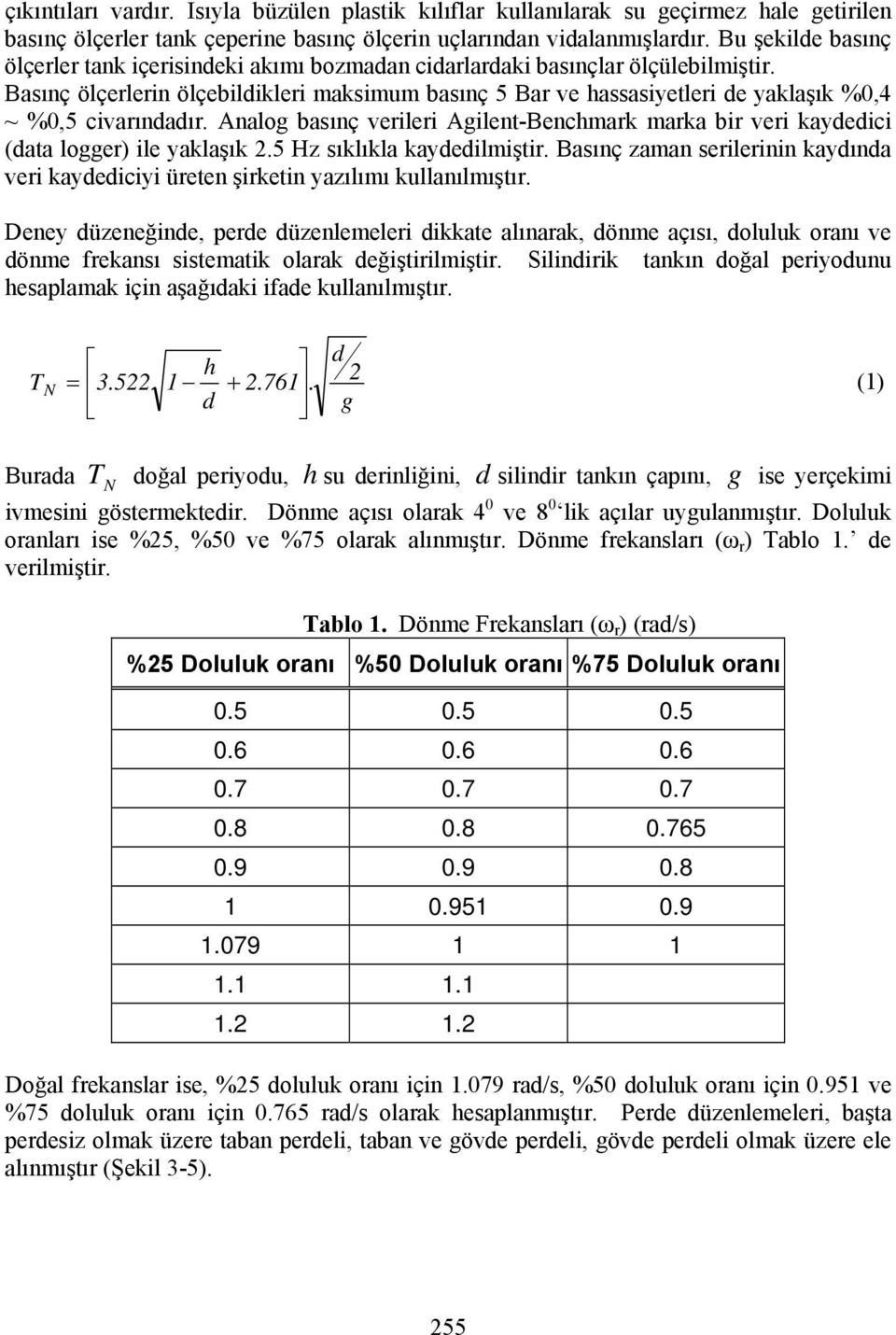 Basınç ölçerlerin ölçebildikleri maksimum basınç 5 Bar ve hassasiyetleri de yaklaşık %0,4 ~ %0,5 civarındadır.