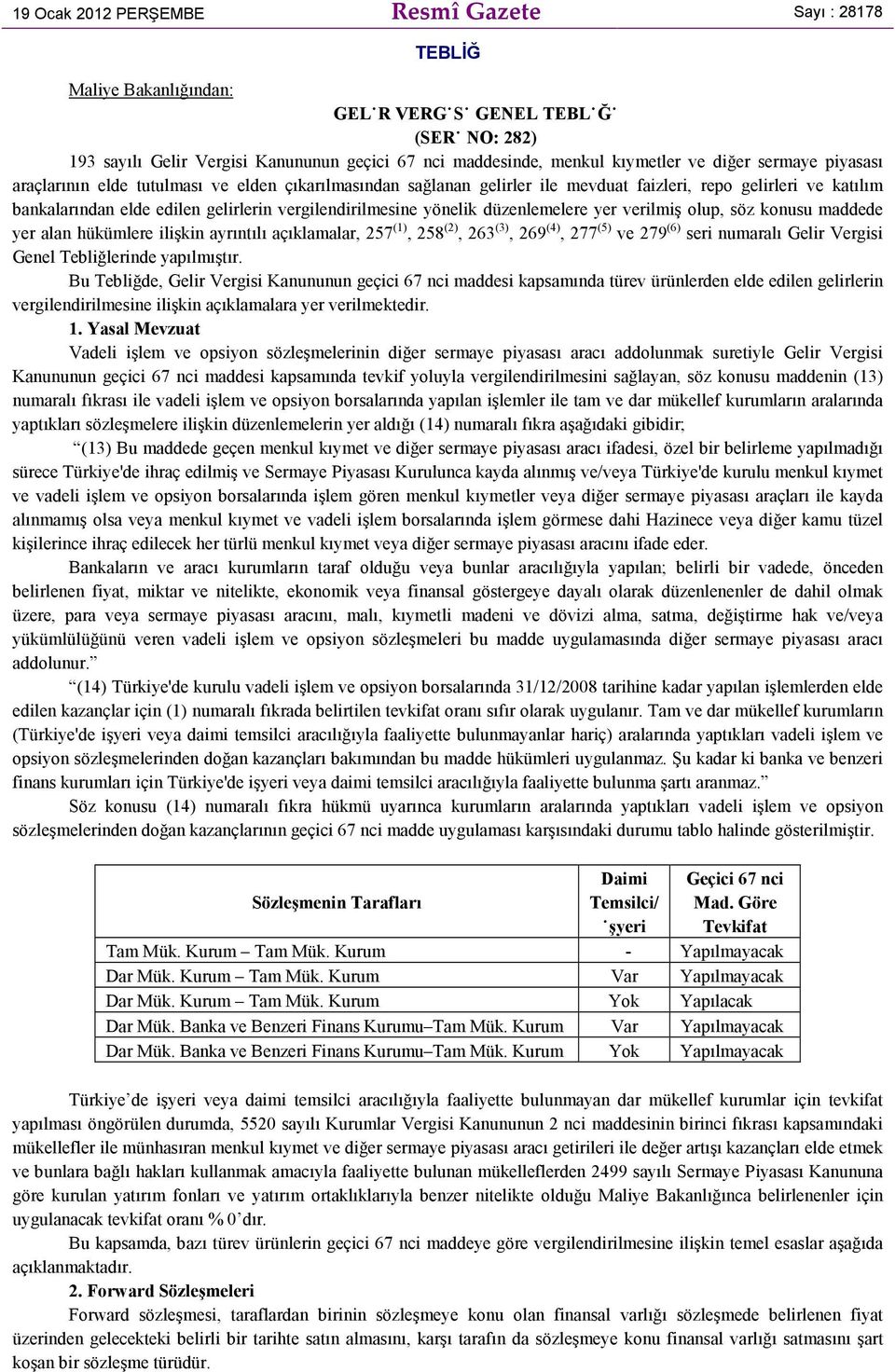 vergilendirilmesine yönelik düzenlemelere yer verilmiş olup, söz konusu maddede yer alan hükümlere ilişkin ayrıntılı açıklamalar, 257 (1), 258 (2), 263 (3), 269 (4), 277 (5) ve 279 (6) seri numaralı